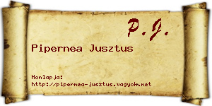 Pipernea Jusztus névjegykártya